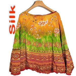 Women's 100% Silk Size S A-Line Skirt SBK162